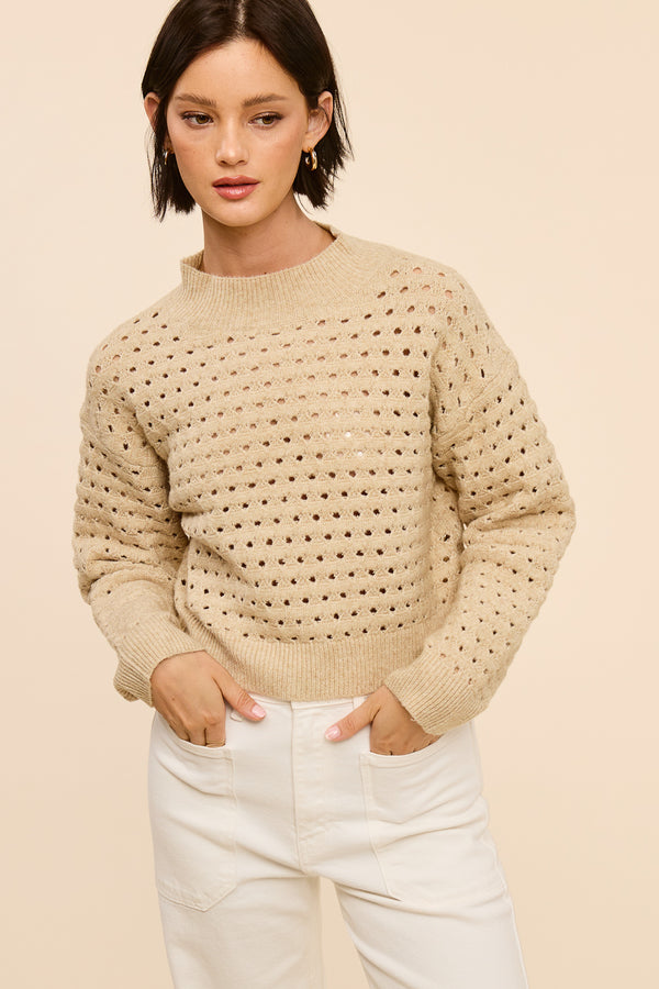 Taupe Crop Sweater